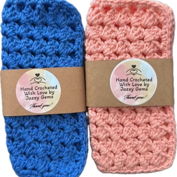 Set of Hand Crocheted Washcloths Dishcloths Trivets 100% Cotton Crochet Granny - Picture 7 of 15